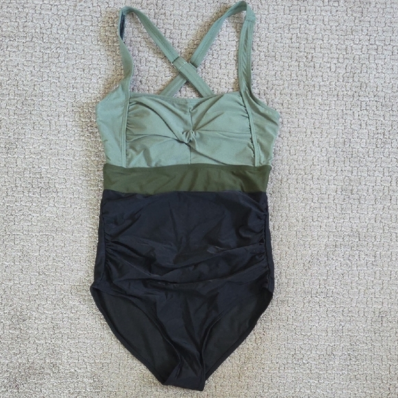 BloomChic Other - BloomChic Green and Black One Piece Swimsuit